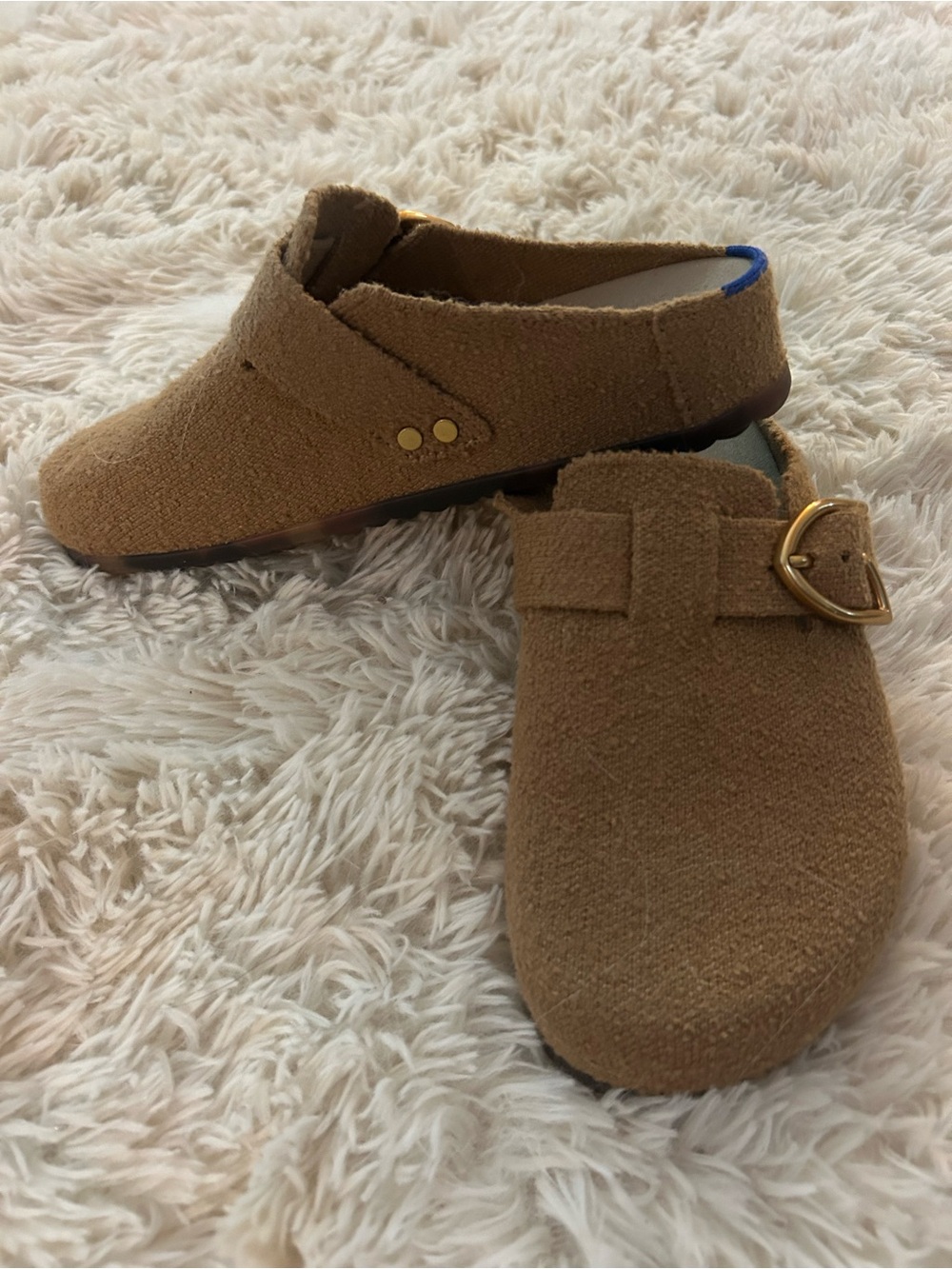 ROTHY’S butternut clogs Slip-On Mule - Gold Buckle EUC - Picture 5 of 6